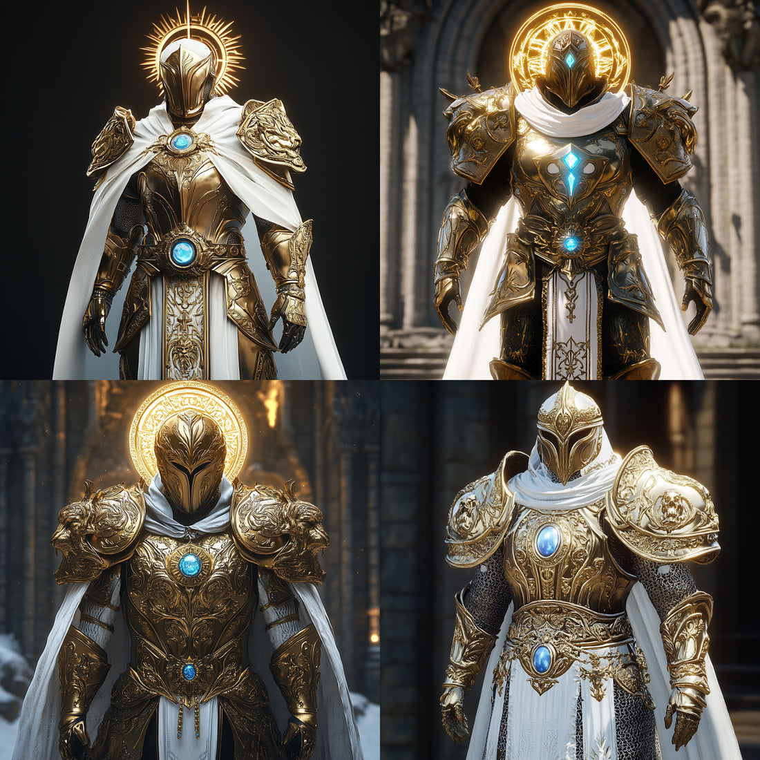 Armure 3D paladin divin